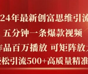 2024年创业粉引流攻略 数字人爆款视频日引500精准粉实操方法-雨叶虚拟资源网