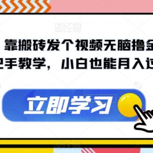 游戏搬砖发视频变现实操教程 零基础小白可上手月入过万-雨叶虚拟资源网