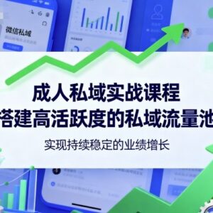 成人私域实战系统课程 搭建高活跃私域流量池实现稳定业绩增长-雨叶虚拟资源网