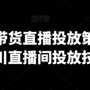 巨量千川直播带货投放实操指南 策略搭建及运营技巧汇总-雨叶虚拟资源网