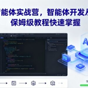 AI智能体从0到1开发保姆级教程 实战营助力零基础快速掌握技能-雨叶虚拟资源网