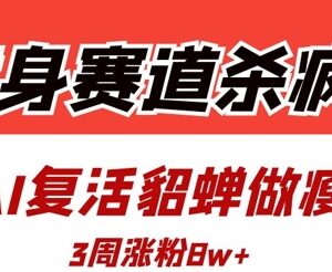 AI制作古人跳健身操短视频教程 3周涨粉8万运营方法拆解-雨叶虚拟资源网