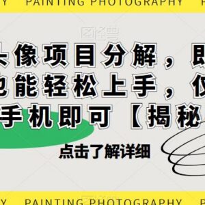 漫改头像副业项目全流程拆解 小白仅用手机即可轻松操作上手-雨叶虚拟资源网