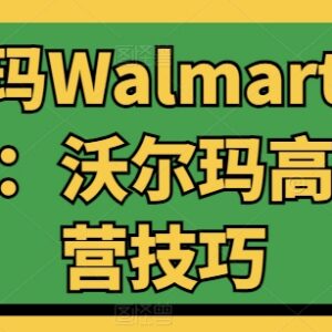沃尔玛Walmart高效运营技巧 选品推广转化全流程实操教学-雨叶虚拟资源网