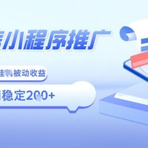 2025微信小程序盈利新玩法 小白宝妈可上手的稳定被动收益副业-雨叶虚拟资源网