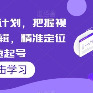 视频号运营系统教程 从定位起号到涨粉变现核心方法汇总-雨叶虚拟资源网