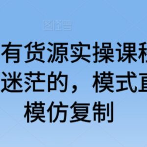 抖音小店有货源实操课程 有无货源运营模式均可直接模仿复制-雨叶虚拟资源网