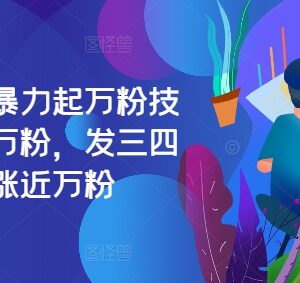 2024抖音暴力起万粉实操技巧 发3-4个作品可实现近万粉增长-雨叶虚拟资源网