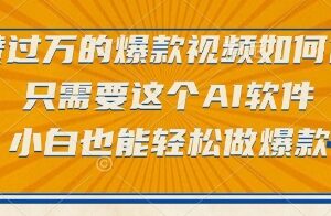 如何用AI软件制作爆款原创视频 零基础小白也能快速上手-雨叶虚拟资源网