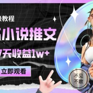 2025小说推文最新保姆级教程 小白零基础副业变现实操指南-雨叶虚拟资源网