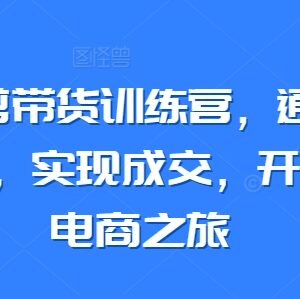 小红书混剪带货训练营教程 搬运混剪运营开店变现全指南-雨叶虚拟资源网