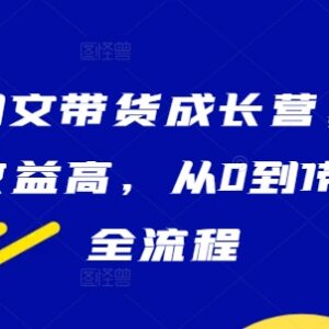 抖音图文带货从0到1全流程教程 零基础入门实操成长营课程-雨叶虚拟资源网