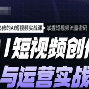2025AI短视频创作与运营实战课 掌握流量密码运营实操方法-雨叶虚拟资源网