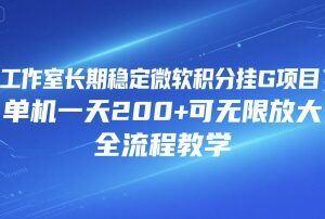 长期稳定微软积分挂机项目全流程教学 单机日入200可无限放大-雨叶虚拟资源网