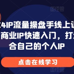 2024IP流量操盘手训练营 商业IP打造从入门到变现系统课程-雨叶虚拟资源网