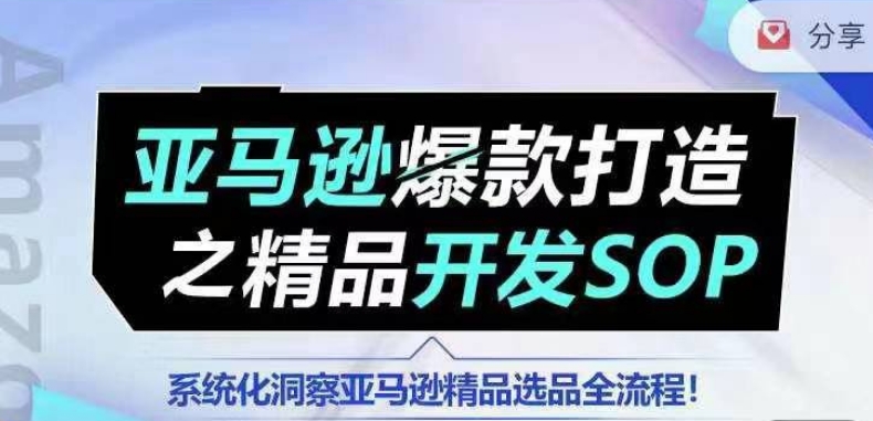 亚马逊爆款打造训练营 精品开发SOP及选品全流程详解