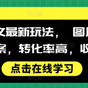 2024小说推文最新玩法 图片配文案高转化稳定收益实操教程-雨叶虚拟资源网