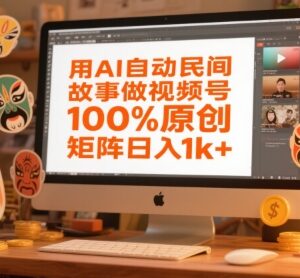 AI制作原创民间故事视频号 矩阵运营保姆级实操教程-雨叶虚拟资源网