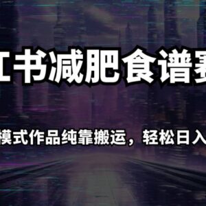 小红书减肥食谱赛道实操攻略 搬运类作品多种变现模式全解析-雨叶虚拟资源网