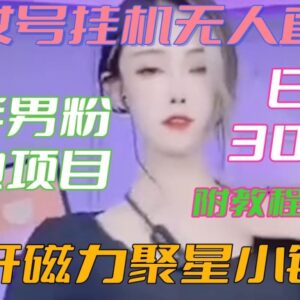 快手美女号无人直播磁力聚星变现实操教程 附配套素材资源-雨叶虚拟资源网