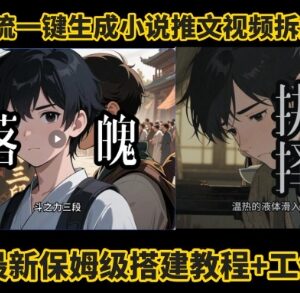 Coze工作流一键生成小说推文视频 零剪辑搭建及变现玩法全拆解-雨叶虚拟资源网