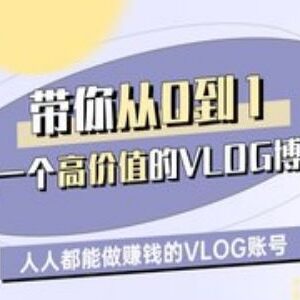 0基础入门高价值VLOG博主 普通人打造盈利账号全流程教程-雨叶虚拟资源网