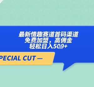2024情趣赛道正规首码渠道 零加盟费高佣金日入500+项目详解-雨叶虚拟资源网
