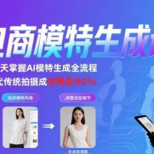 0基础可学AI模特进阶课程 教你高效生成逼真电商模特图-雨叶虚拟资源网
