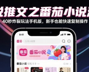 番茄小说40秒混剪推文玩法教程 新手可快速复制手机端操作-雨叶虚拟资源网