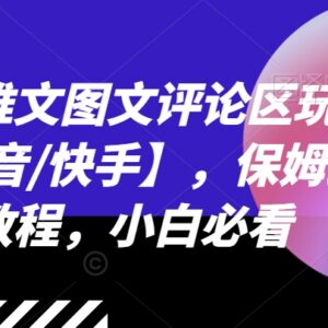 抖音快手小说推文图文评论区玩法 小白入门保姆级实操教程-雨叶虚拟资源网
