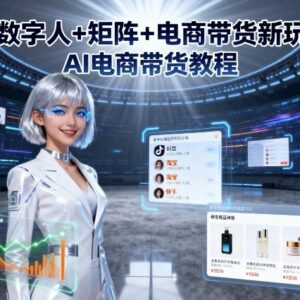 AI数字人矩阵电商带货实操教程 从底层逻辑到落地全步骤解析-雨叶虚拟资源网