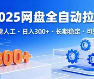 2025网盘全自动拉新项目操作指南 无需人工可长期稳定获收益-雨叶虚拟资源网