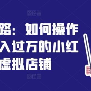 独家实操攻略：小红书虚拟店铺从0到1运营实现月入过万-雨叶虚拟资源网