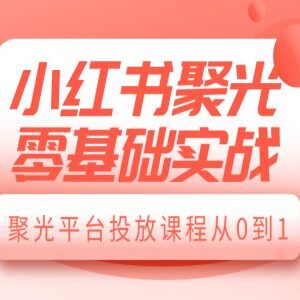 小红书聚光平台零基础投放实战课 从0到1掌握全流程操作-雨叶虚拟资源网