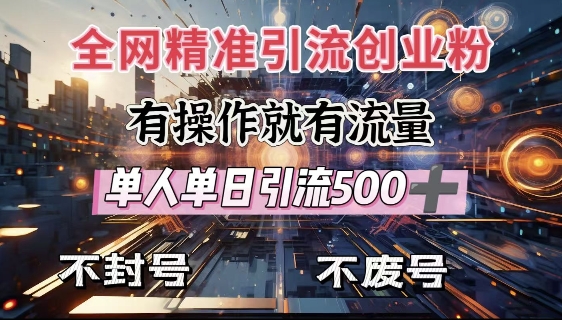 2025实用创业粉引流方法 单人单日可引流500+不封号不费号