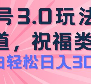 2024视频号祝福类玩法3.0 低门槛蓝海项目操作收益指南-雨叶虚拟资源网