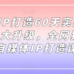 小红书IP打造60天实战营11期 5.0升级版自媒体IP打造课程-雨叶虚拟资源网