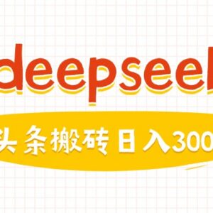 利用DeepSeek快速生成图文内容 头条号运营变现实操教程-雨叶虚拟资源网