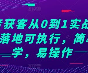抖音获客从0到1实战教程 零基础可落地精准获客实操指南-雨叶虚拟资源网