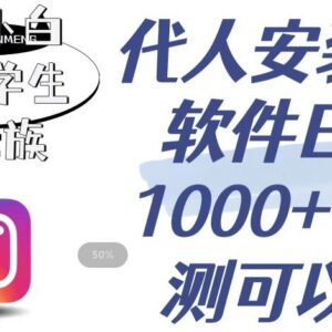 代人安装INS软件副业实操方法 小白宝妈学生上班族均可上手-雨叶虚拟资源网