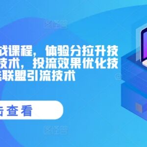 抖音小店实战运营系统课 体验分拉升商品卡引流投流优化教程-雨叶虚拟资源网
