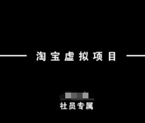 淘宝虚拟项目理论实操全指南 零基础新手也能快速上手赚钱-雨叶虚拟资源网