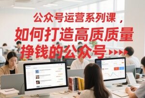 公众号运营全流程系列课 从0到1打造可变现高质量账号-雨叶虚拟资源网