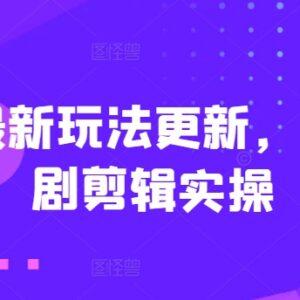 短剧最新玩法更新 音乐短剧剪辑实操及运营技巧全攻略-雨叶虚拟资源网