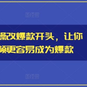小说推文爆款开头修改实操教程 助力推文视频提升流量转化-雨叶虚拟资源网