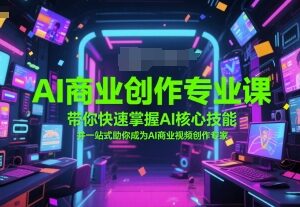 AI商业创作专业课 系统掌握AI工具 学会商业视频创作全流程-雨叶虚拟资源网