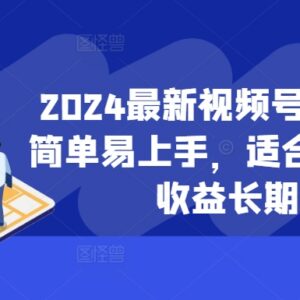 2024视频号新手蓝海项目玩法 低门槛易上手长期稳定收益指南-雨叶虚拟资源网