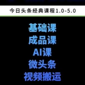 头条图文1-5期课程汇总 新手学图文写作微头条变现起号方法-雨叶虚拟资源网
