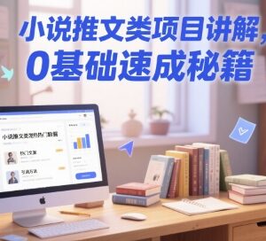 0基础小说推文项目全流程教程 账号起号运营实操技巧分享-雨叶虚拟资源网
