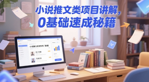 0基础小说推文项目全流程教程 账号起号运营实操技巧分享